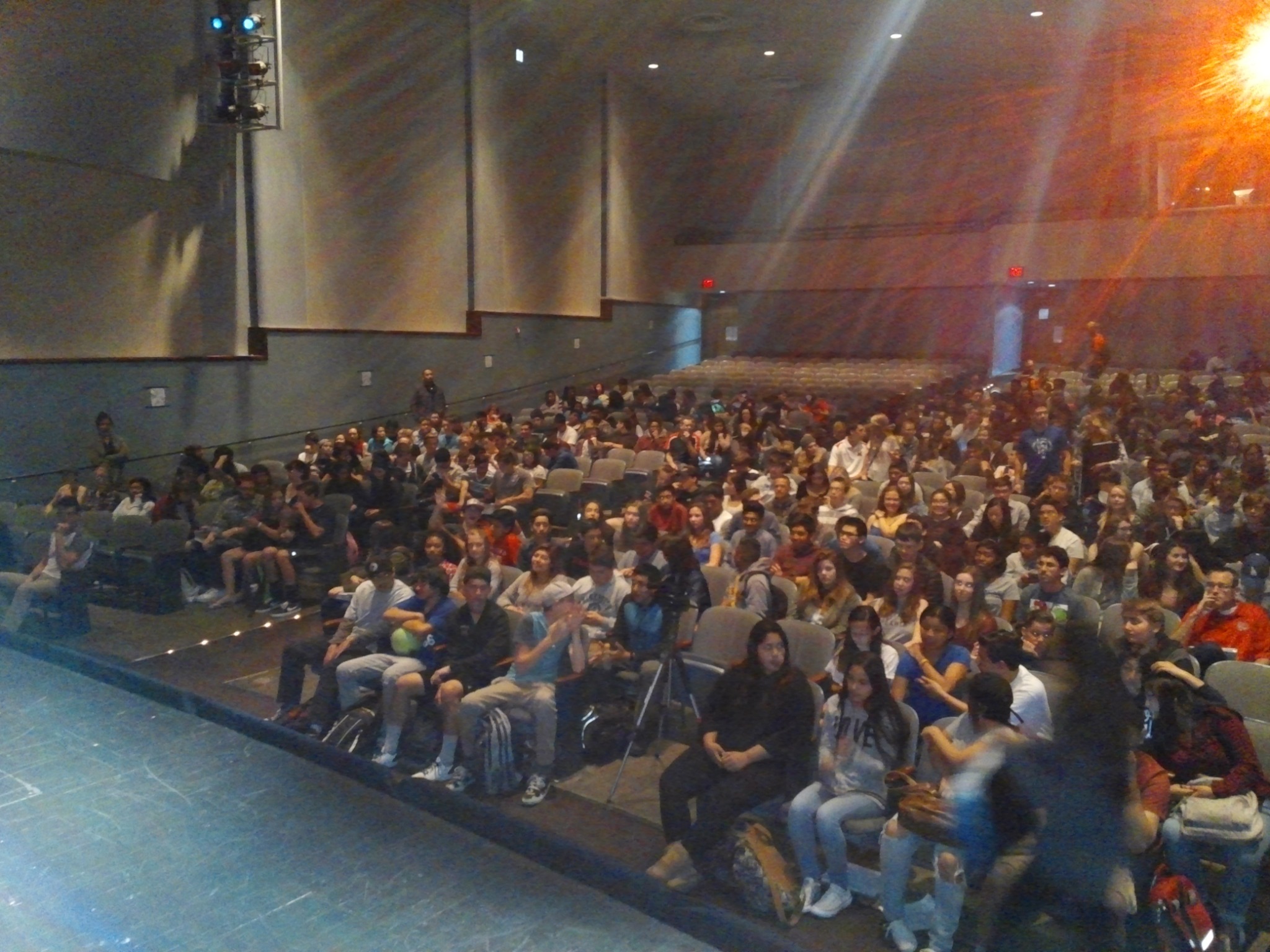 School auditorium audience